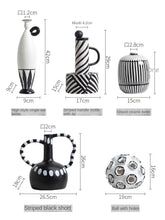 Alinda Bauhaus Style Black and White Combination Ornaments - ALINDA DECOR