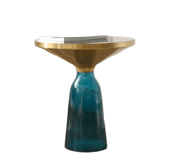 Alinda Classic modern glass Bell Side Table 3489 - ALINDA DECOR
