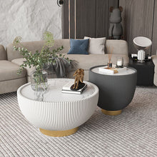 Alinda Elegant White Stone Coffee Table - ALINDA DECOR