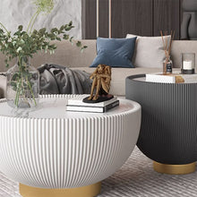 Alinda Elegant White Stone Coffee Table - ALINDA DECOR