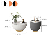 Alinda Elegant White Stone Coffee Table - ALINDA DECOR