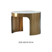 Alinda European style exquisite atmosphere marble round nesting coffee table - ALINDA DECOR