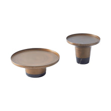 Alinda Furniture Tea Table Marble Base Metal Top Coffee Table - ALINDA DECOR