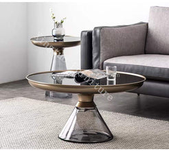 Alinda Glass top coffee table for the mid century modern living - ALINDA DECOR