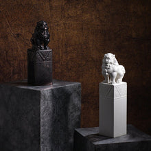 Alinda Luxury Chinese Style Ceramic Decor - Black and White Lion Figurines - ALINDA DECOR
