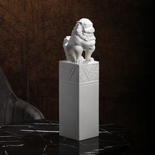 Alinda Luxury Chinese Style Ceramic Decor - Black and White Lion Figurines - ALINDA DECOR