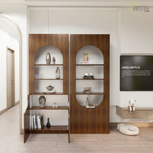 Alinda Mira Modern Display Shelf Curved Door Display - ALINDA DECOR