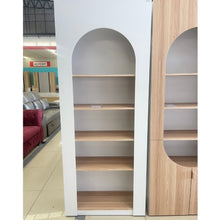 Alinda Mira Modern Display Shelf Curved Door Display (White) - ALINDA DECOR