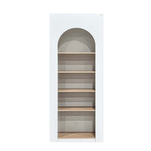 Alinda Mira Modern Display Shelf Curved Door Display (White) - ALINDA DECOR