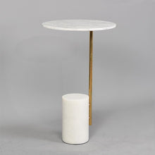 Alinda Modern luxury design round carrara marble base stainless steel - ALINDA DECOR