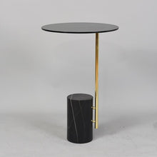 Alinda Modern luxury design round carrara marble base stainless steel - ALINDA DECOR