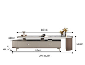 Alinda Modern retractable rock plate tea table - ALINDA DECOR