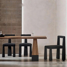 Alinda Nordic Curved Fabric Dining Chair - ALINDA DECOR