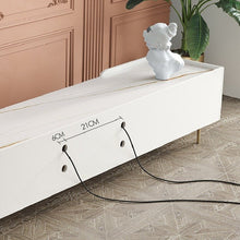 Alinda Nordic style round stone plate coffee table - ALINDA DECOR