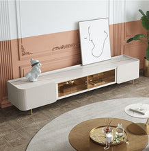 Alinda Nordic style round stone plate coffee table - ALINDA DECOR