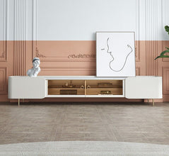 Alinda Nordic style round stone plate coffee table - ALINDA DECOR