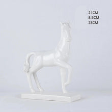Alinda Nordic style white black horse sculpture ornament - ALINDA DECOR