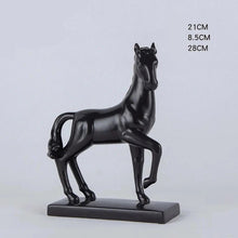 Alinda Nordic style white black horse sculpture ornament - ALINDA DECOR