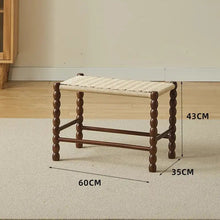 Alinda Solid Wood Low Stool Nordic Living Room Home - ALINDA DECOR