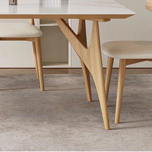 Alinda Solid wood rock plate dining table 98192 - ALINDA DECOR