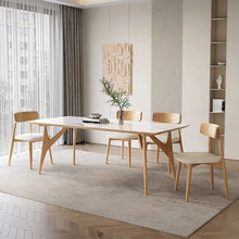 Alinda Solid wood rock plate dining table 98192 - ALINDA DECOR