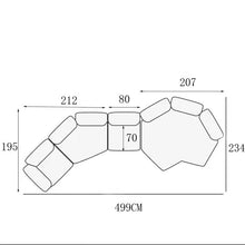 Alinda Special - Shaped Designer High - End Fabric Corner Living Room Villa Sofa - ALINDA DECOR