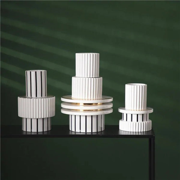 Alinda statue แจกันเซรามิกแนวนอร์ดิกสำหรับตกแต่งบ้าน - ALINDA DECOR