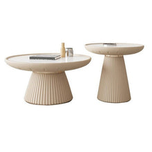 Alinda White Circular Minimalist Marble Top 9922 - ALINDA DECOR