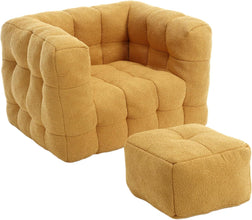 Bean Bag Chair - Comfy Lazy Chair with Memory Foam, Cozy BeanBag Chairs for Adults - ALINDA DECOR