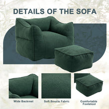 Bean Bag Chair - Comfy Lazy Chair with Memory Foam, Cozy BeanBag Chairs for Adults - ALINDA DECOR