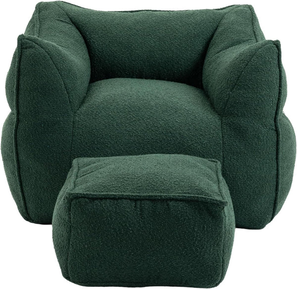 Bean Bag Chair - Comfy Lazy Chair with Memory Foam, Cozy BeanBag Chairs for Adults - ALINDA DECOR