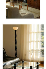 Clear Glass Coffee Table with Wooden Columns - ALINDA DECOR