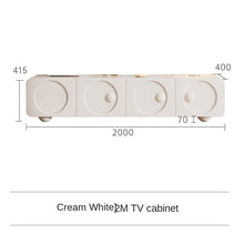 Cream Style French TV Cabinet Small Apartment Living Room - ALINDA DECOR