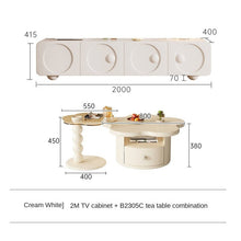 Cream Style French TV Cabinet Small Apartment Living Room - ALINDA DECOR