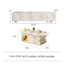 Cream Style French TV Cabinet Small Apartment Living Room - ALINDA DECOR