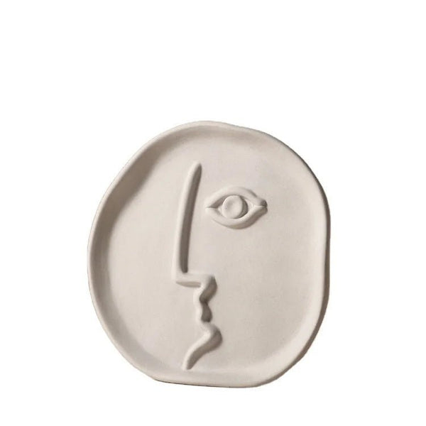 Creative Nordic Ceramic Vase Simple Face Decoration - ALINDA DECOR