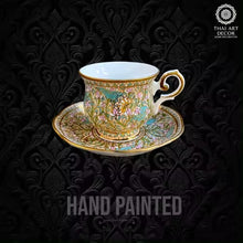 WINDSOR Cup And Saucer 200 ML Handpainted Premium Handicraft Best Seller From Thailand Luxury Collection