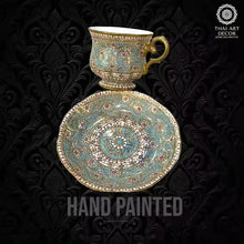 WINDSOR Cup And Saucer 200 ML Handpainted Premium Handicraft Best Seller From Thailand Luxury Collection