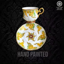 WINDSOR Cup And Saucer 200 ML Handpainted Premium Handicraft Best Seller From Thailand Luxury Collection