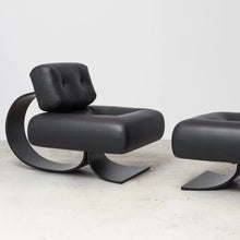 DISEN modern design Alta lounge chair&Ottoman steel leg fabric leather cushion living room chair lounge leisure chair - ALINDA DECOR