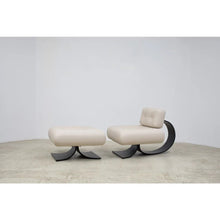 DISEN modern design Alta lounge chair&Ottoman steel leg fabric leather cushion living room chair lounge leisure chair - ALINDA DECOR