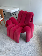 DISEN modern designer high quality wine red Velvet Spider Zoe Lounge Chair - ALINDA DECOR