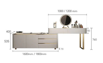 Dressing table + mirror + TV Cabinet - ALINDA DECOR