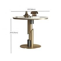 Elegant Gold Pedestal Base Kitchen Table - ALINDA DECOR