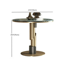Elegant Gold Pedestal Base Kitchen Table - ALINDA DECOR