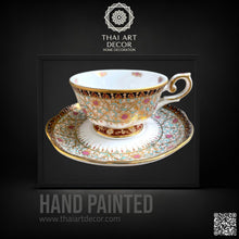 Espresso cup and saucer 90 milliliters Product From Thailand for Gift Souvenirs Original Ceramic Thailand - ALINDA DECOR