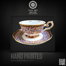 Espresso cup and saucer 90 milliliters Product From Thailand for Gift Souvenirs Original Ceramic Thailand - ALINDA DECOR