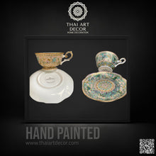 Espresso cup and saucer 90 milliliters Product From Thailand for Gift Souvenirs Original Ceramic Thailand - ALINDA DECOR