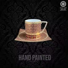 EXTREME 230 ml ONE Tea Coffee Cup And Saucer Handpainted Premium Handicraft Best Seller From Thailand Luxury Collection - ALINDA DECOR