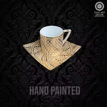 EXTREME 230 ml ONE Tea Coffee Cup And Saucer Handpainted Premium Handicraft Best Seller From Thailand Luxury Collection - ALINDA DECOR